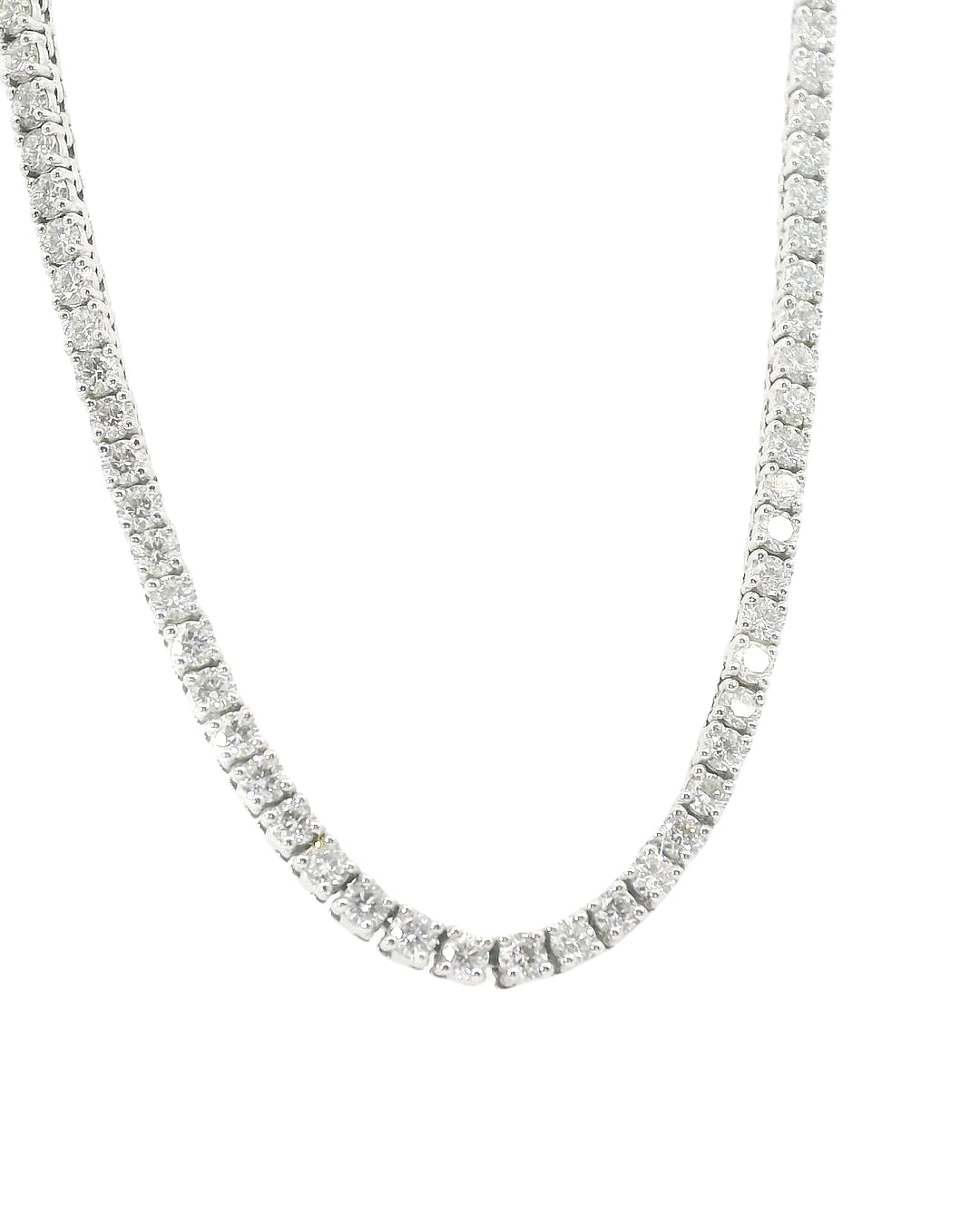 8.00Ct Round Brilliant Cut Lab-Grown Diamond Classic Set Tennis Necklace