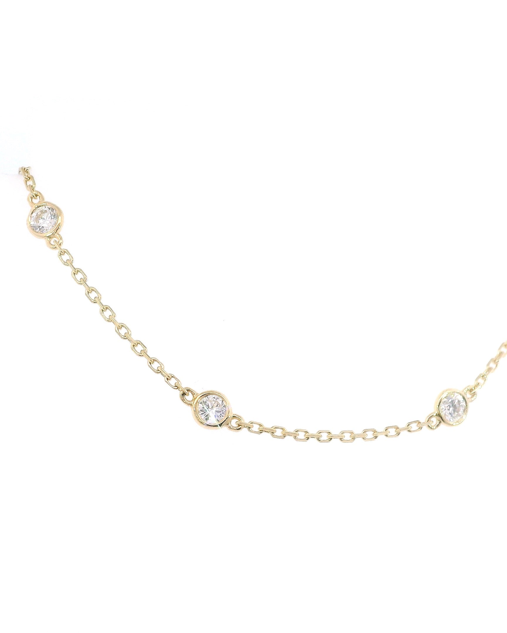 0.53Ct Natural Diamond Bezel Set Bracelet