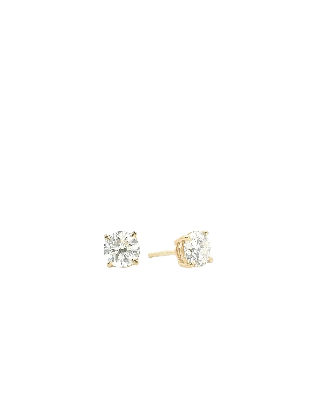 TW1.00ct Round Brilliant Cut Natural Diamond Studs