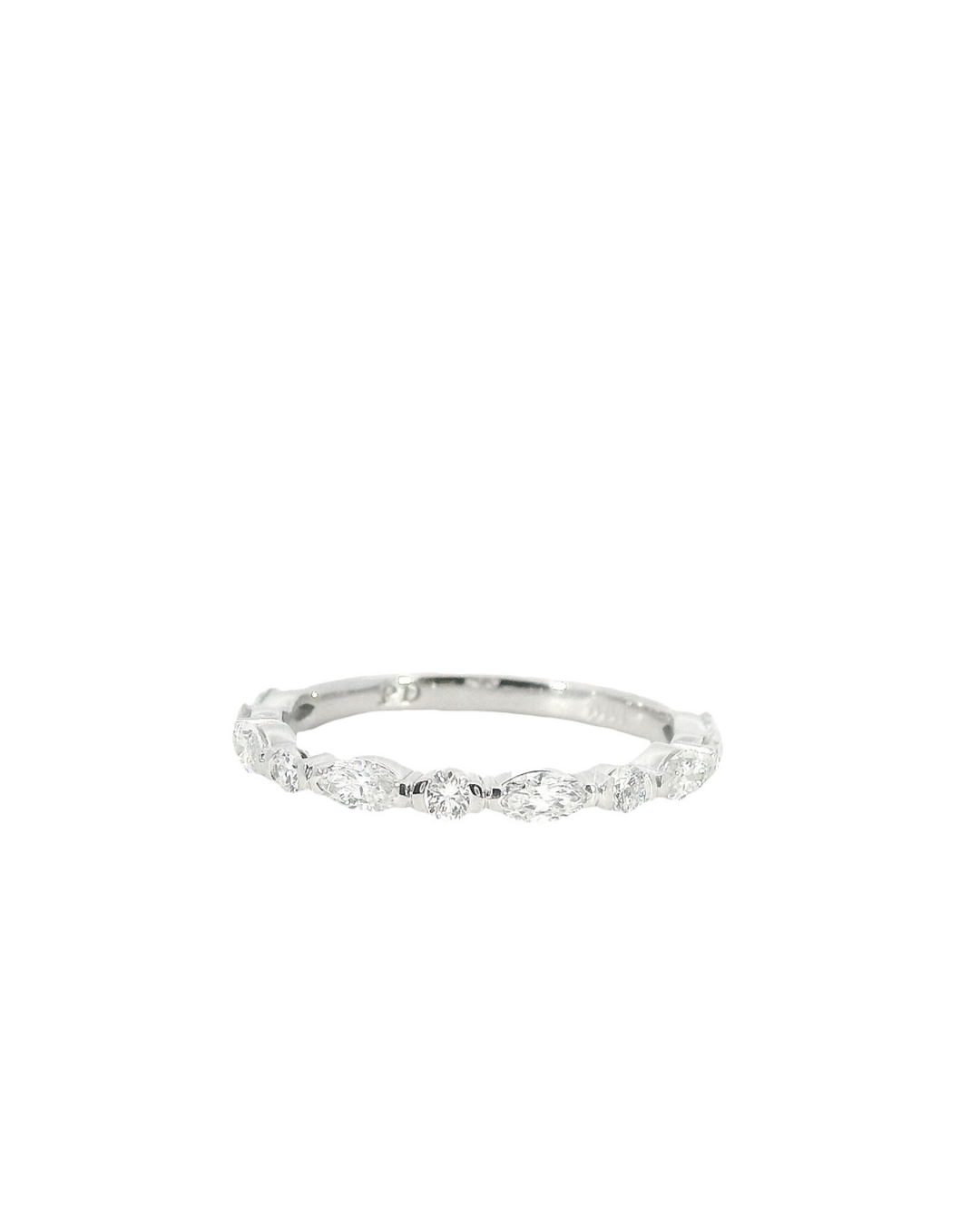 0.60Ct Marquise and Round Brilliant Lab-Grown Diamond Eternity Ring