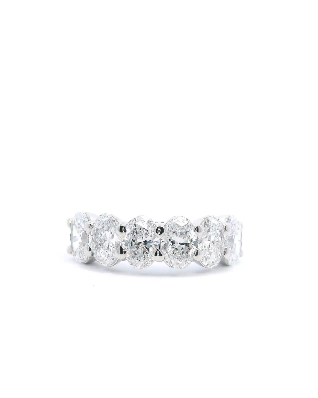 2.40Ct Oval Lab-Grown Diamond Double Shared Claw Eternity Ring