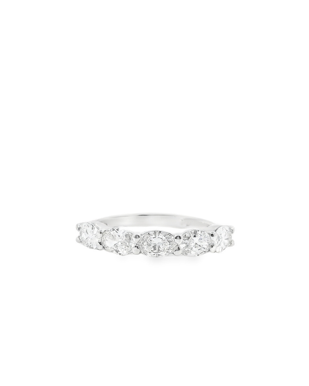 Oval Cut Horizontal Set Eternity Ring