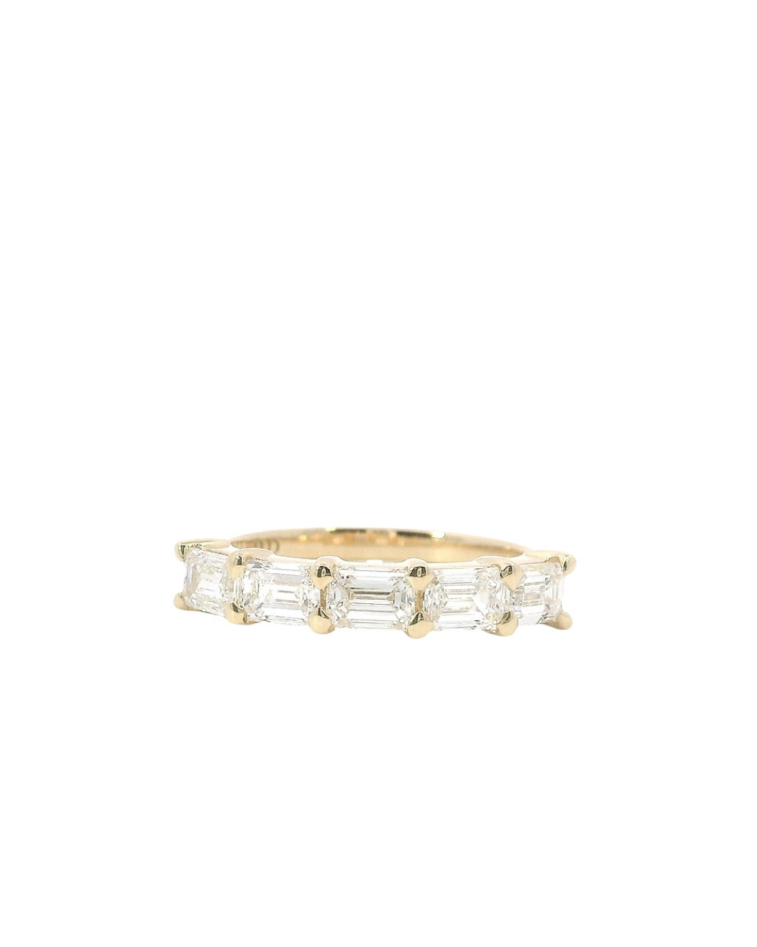 1.50Ct Emerald Cut Lab-Grown Diamond Horizontal Set Eternity Ring