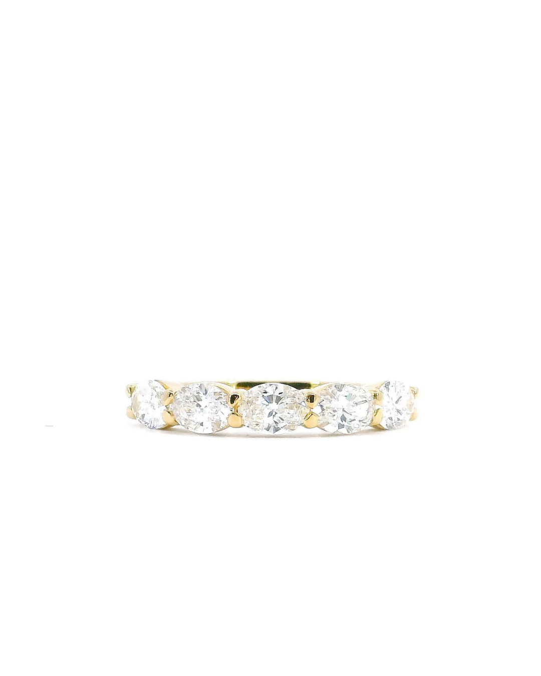 1.00Ct Oval Cut Lab-Grown Diamond Horizontal Set Eternity Ring