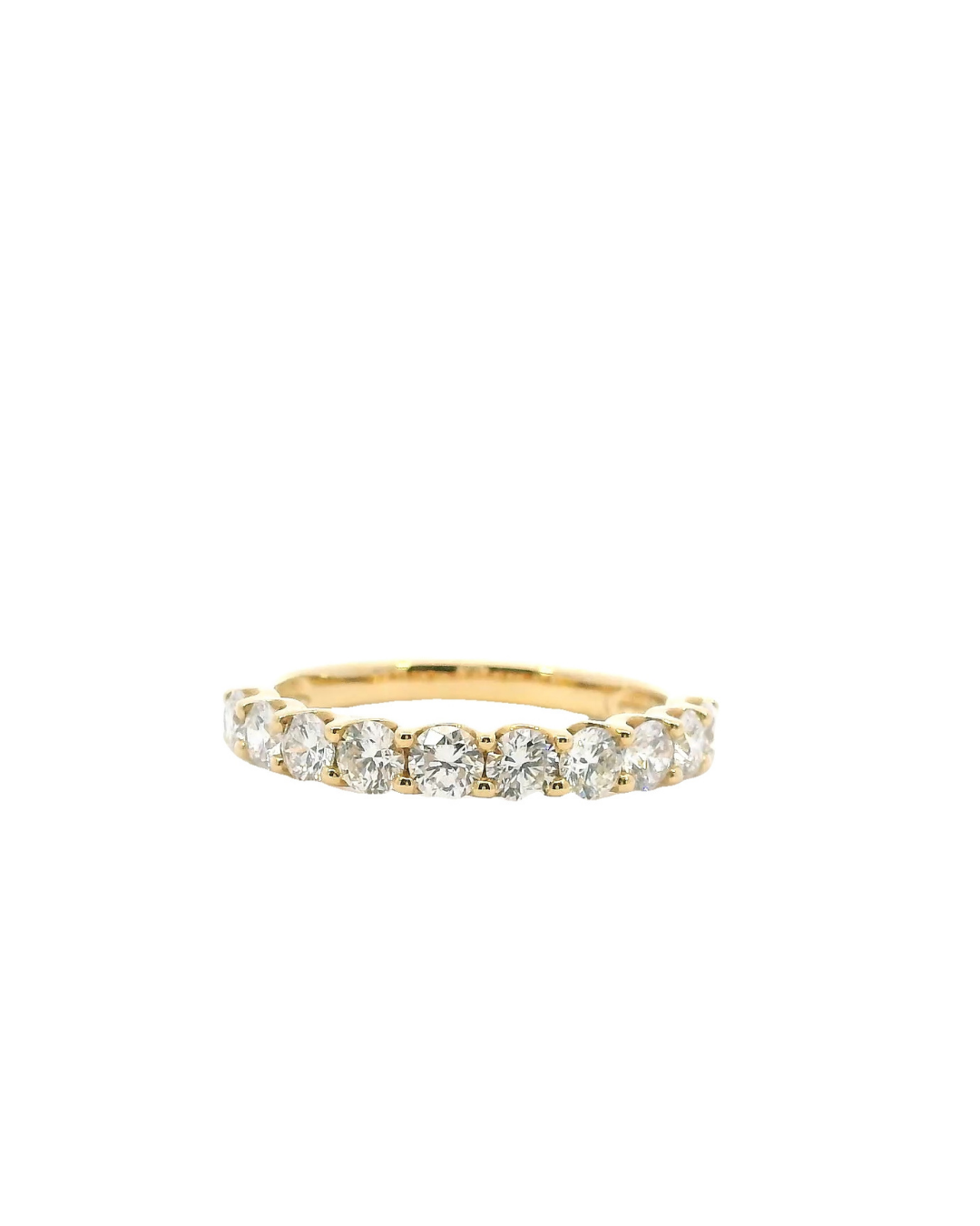 Round Brilliant U-Scallop Eternity Ring