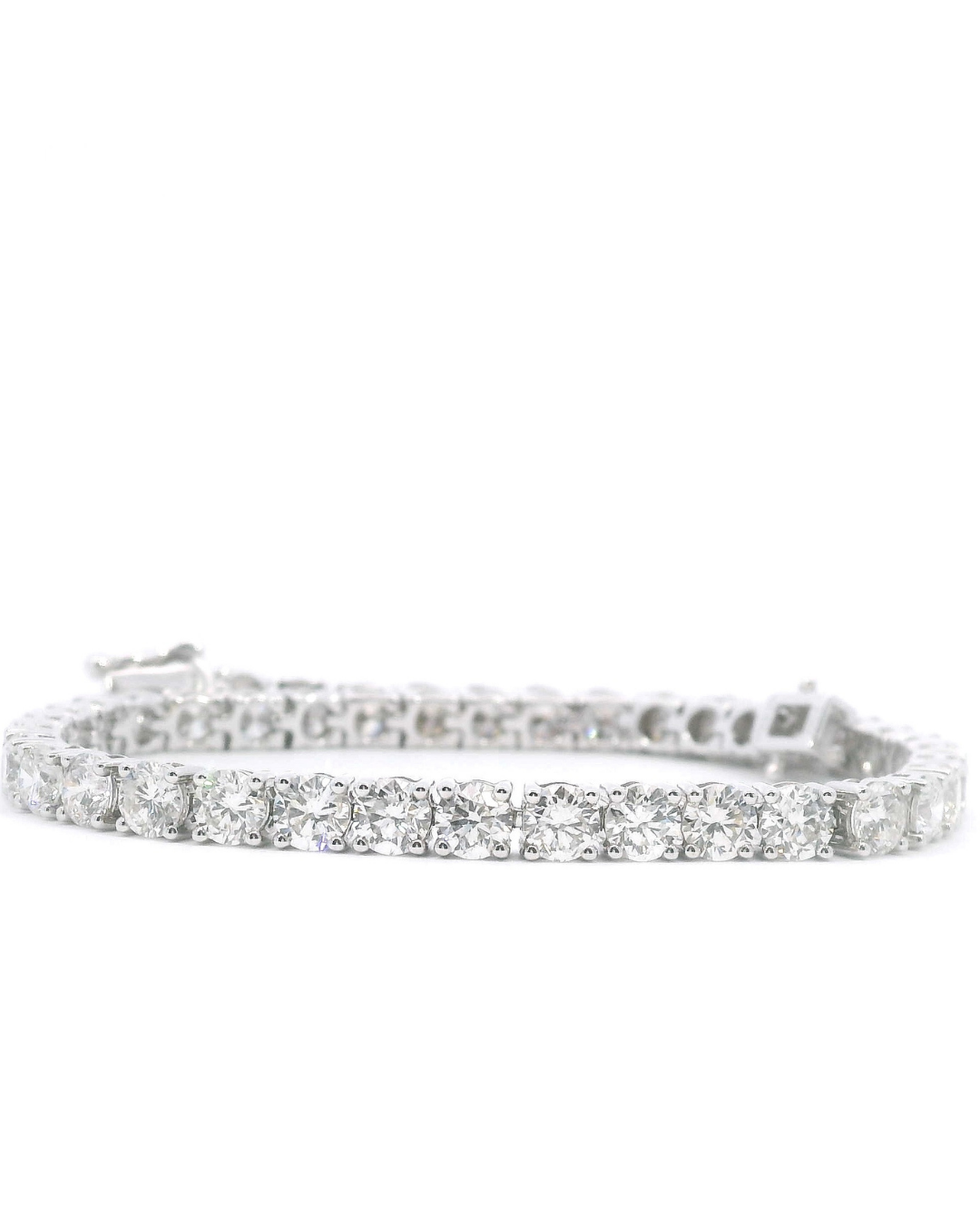 7.82Ct Round Brilliant Cut Classic Set Natural Diamond Tennis Bracelet