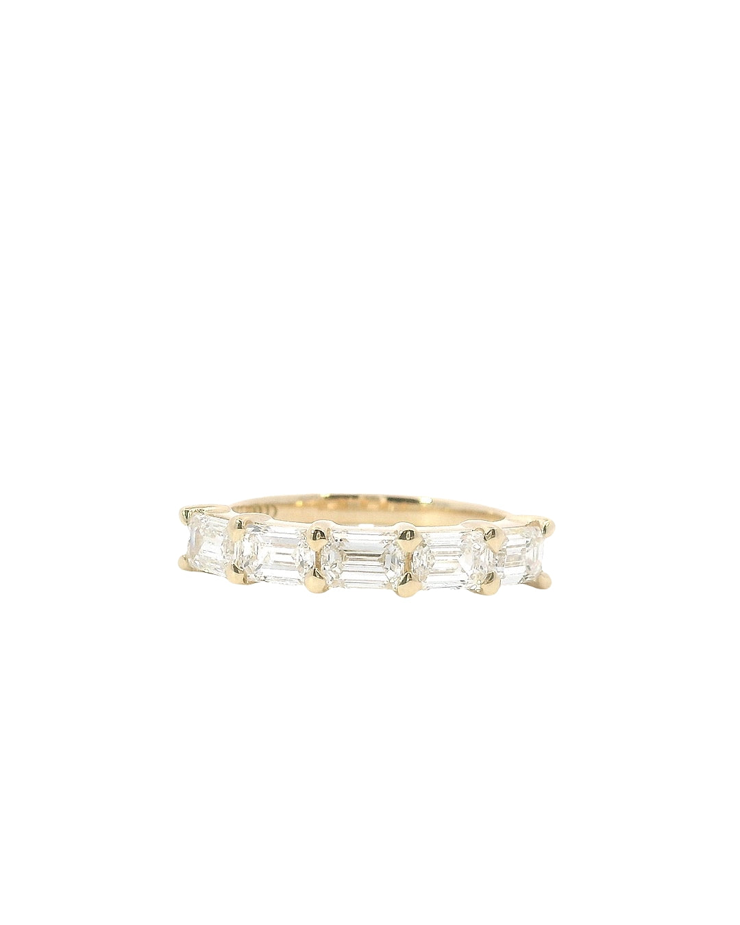 Emerald Cut Diamond Horizontal Eternity Ring