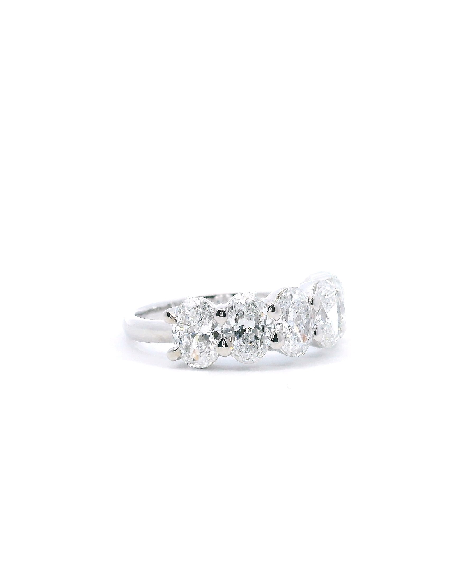 2.40Ct Oval Lab-Grown Diamond Double Shared Claw Eternity Ring
