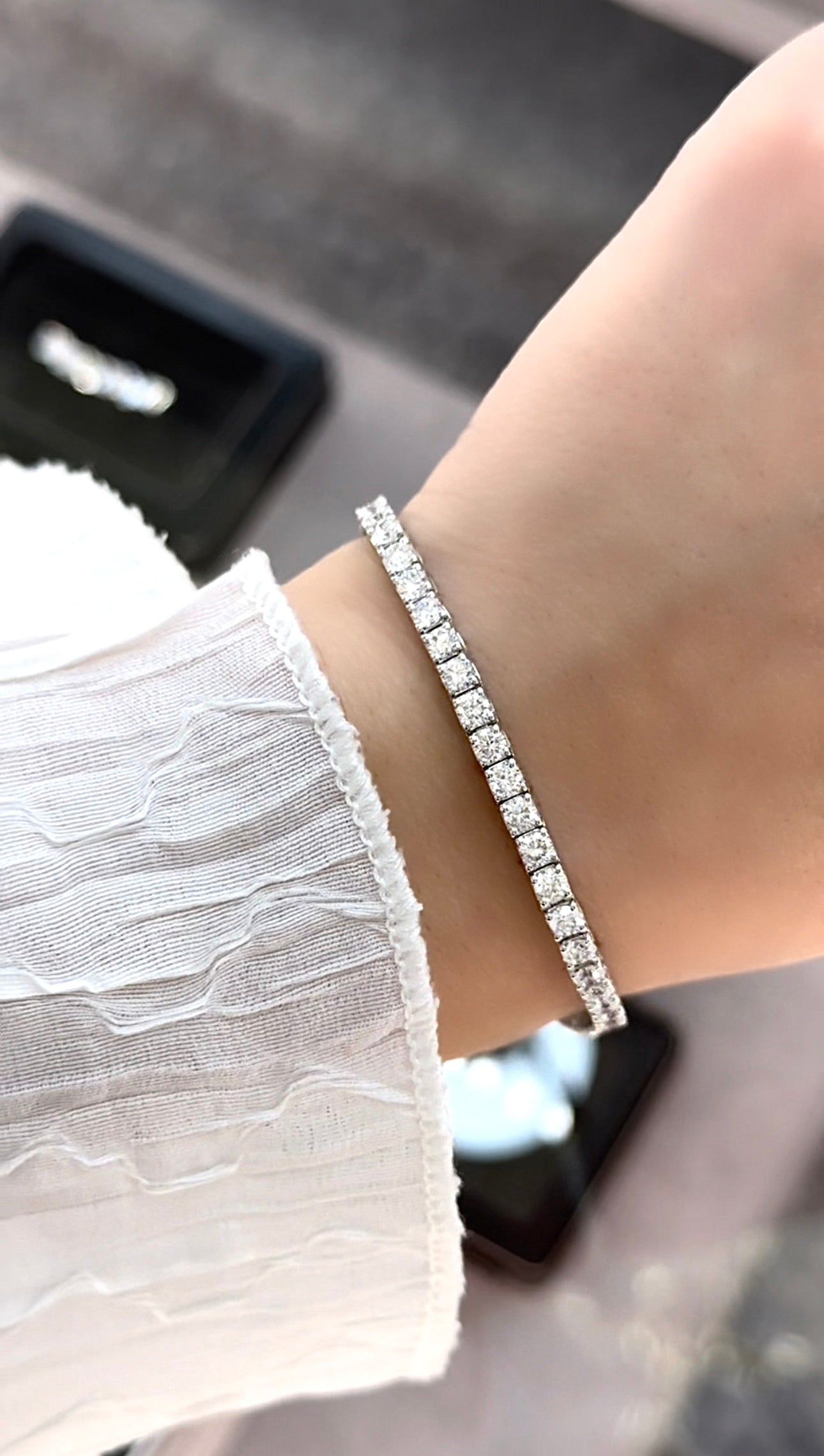 5.27Ct Round Brilliant Cut Classic Set Lab-Grown Diamond Tennis Bracelet
