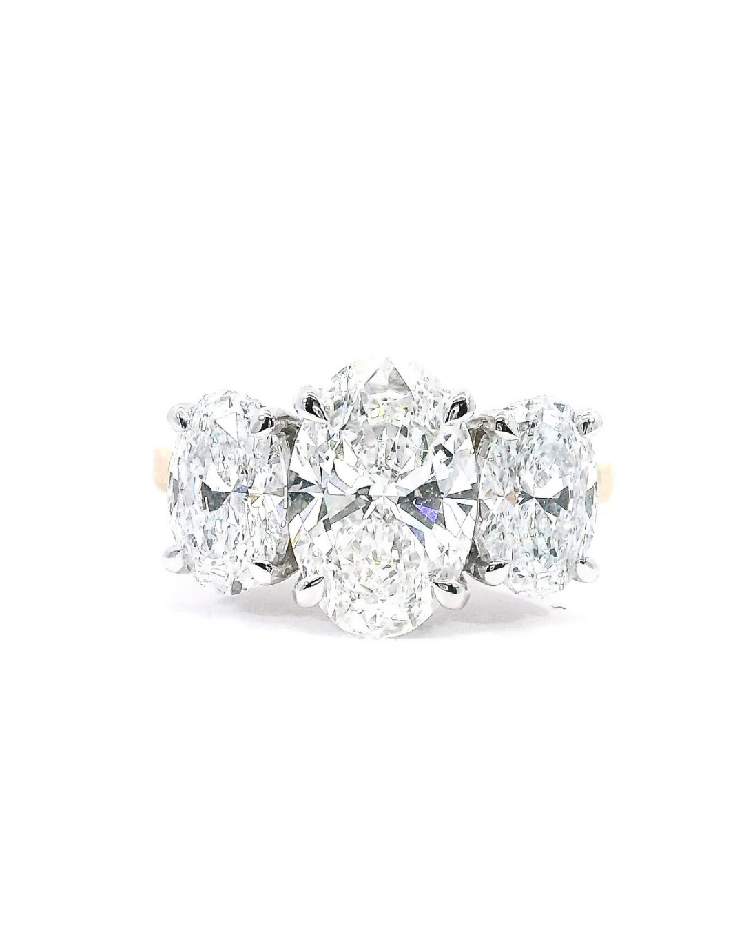 3.85Ct Oval Brilliant Cut Lab-Grown Diamonds in the Trilogy Design