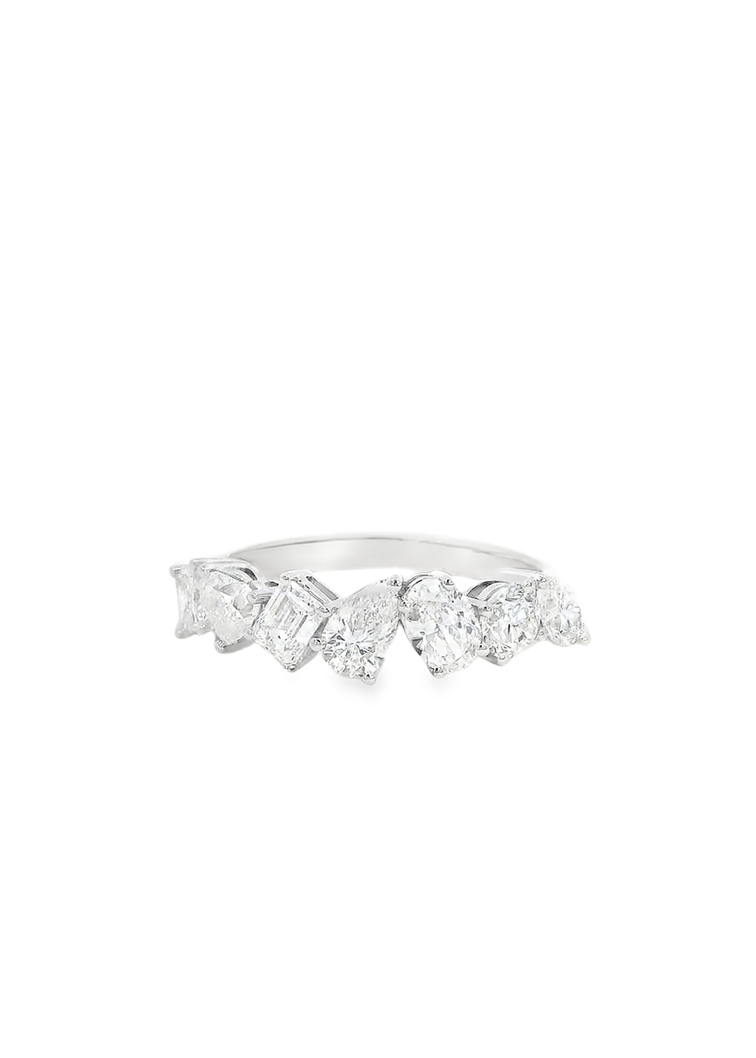 1.78ct Mixed Shape Natural Diamond Claw Set Band