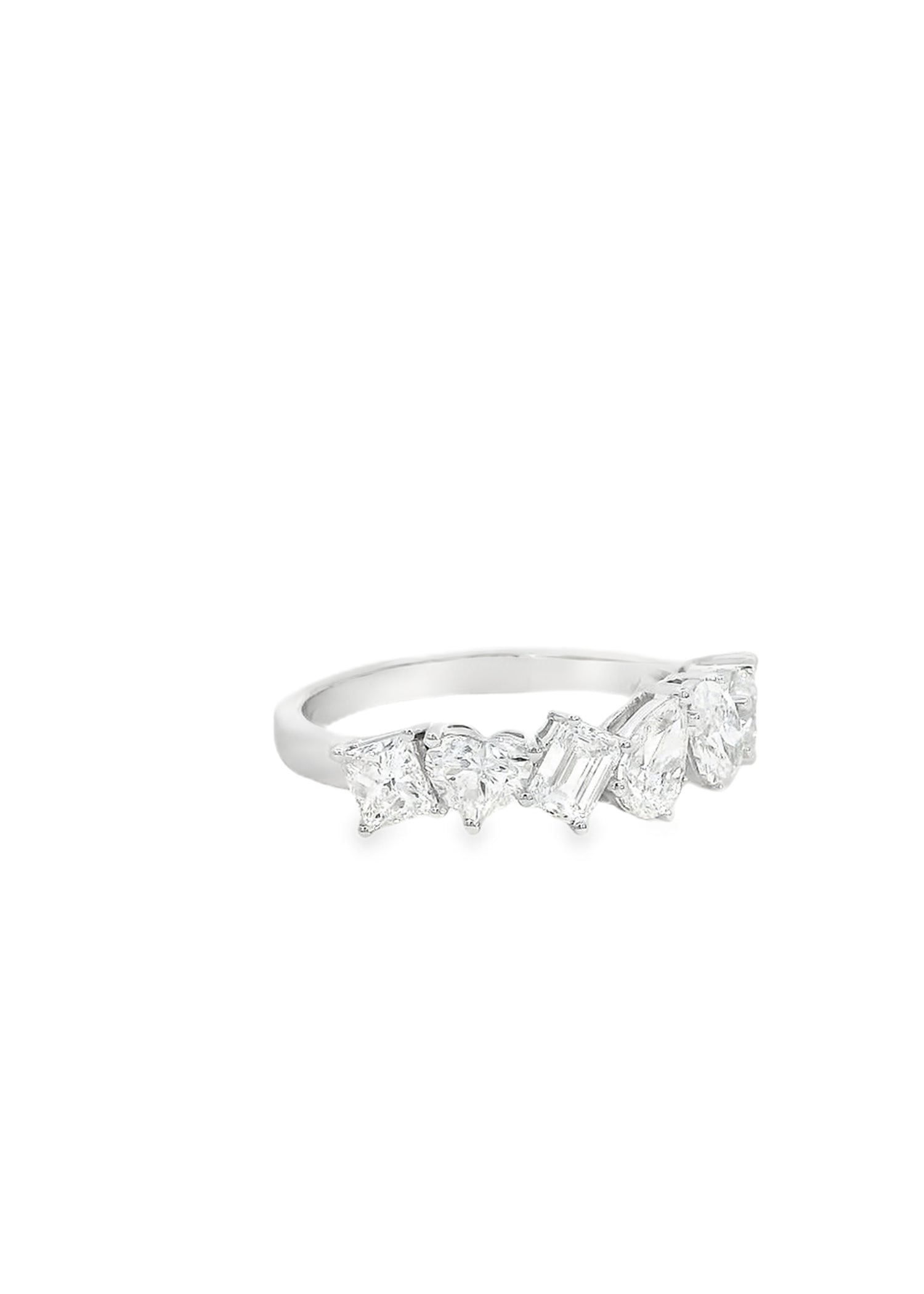 1.78ct Mixed Shape Natural Diamond Claw Set Band