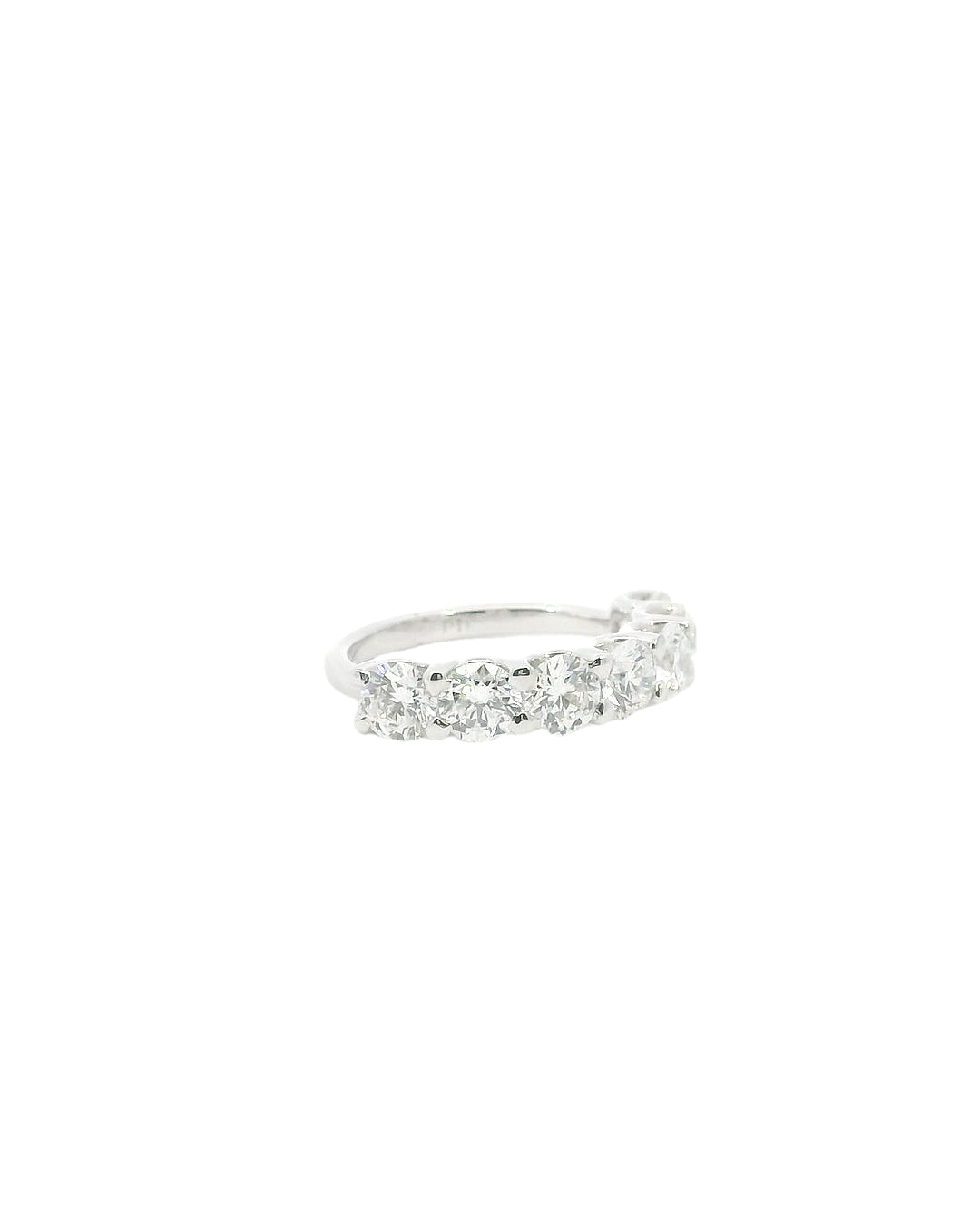 2.10ct Round Brilliant Natural Diamond U-Scallop Eternity Ring