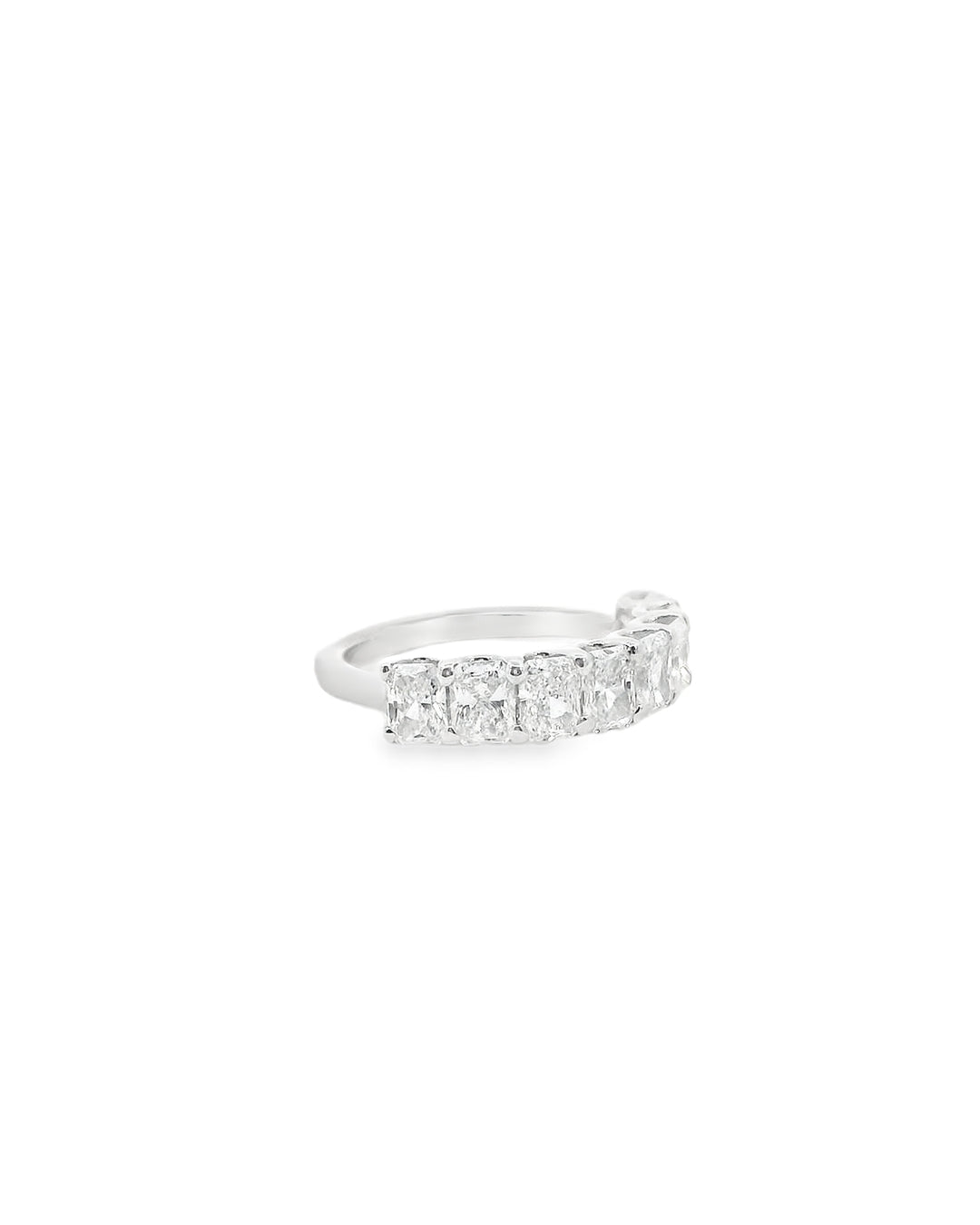 2.40ct Radiant Cut Lab-Grown Diamond U-Scallop Eternity Ring