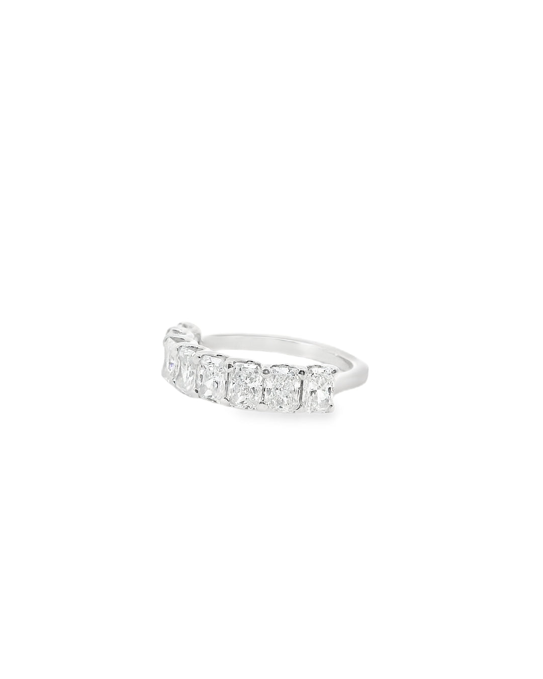 2.40ct Radiant Cut Lab-Grown Diamond U-Scallop Eternity Ring
