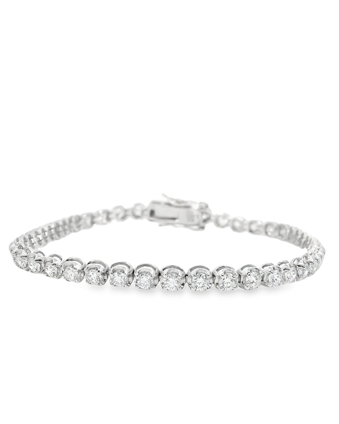 3.00ct Round Brilliant Cut Crown Set Lab-grown Diamond Tennis Bracelet