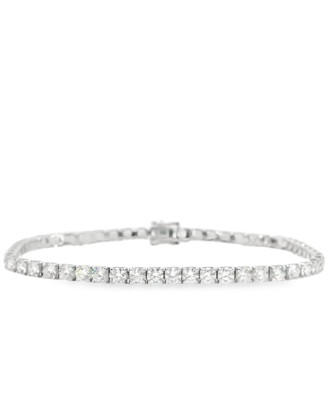 5.84ct Round Brilliant Cut Classic Set Natural Diamond Tennis Bracelet