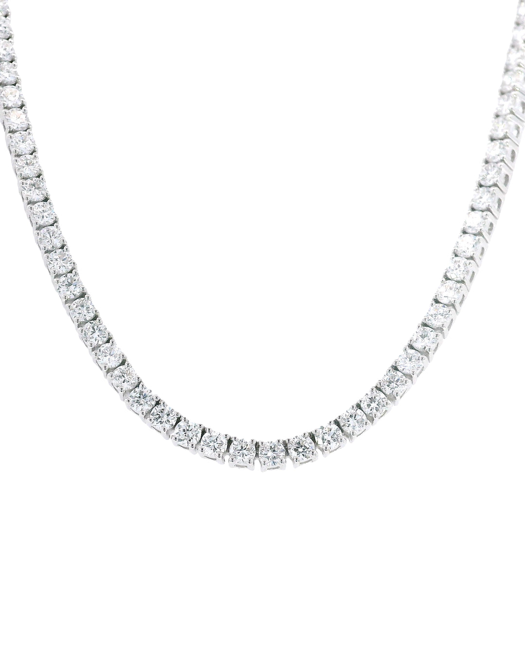 7.75Ct Round Brilliant Cut Lab-Grown Diamond Classic Set Tennis Necklace