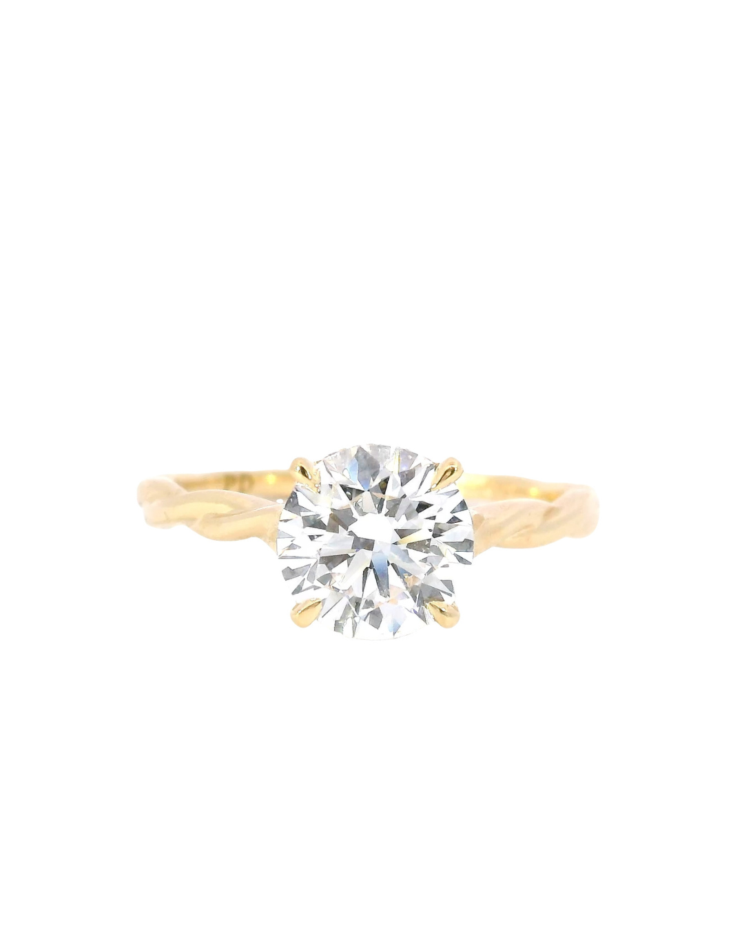Round Brilliant Diamond in the Parker Anita Solitaire with Hidden Halo