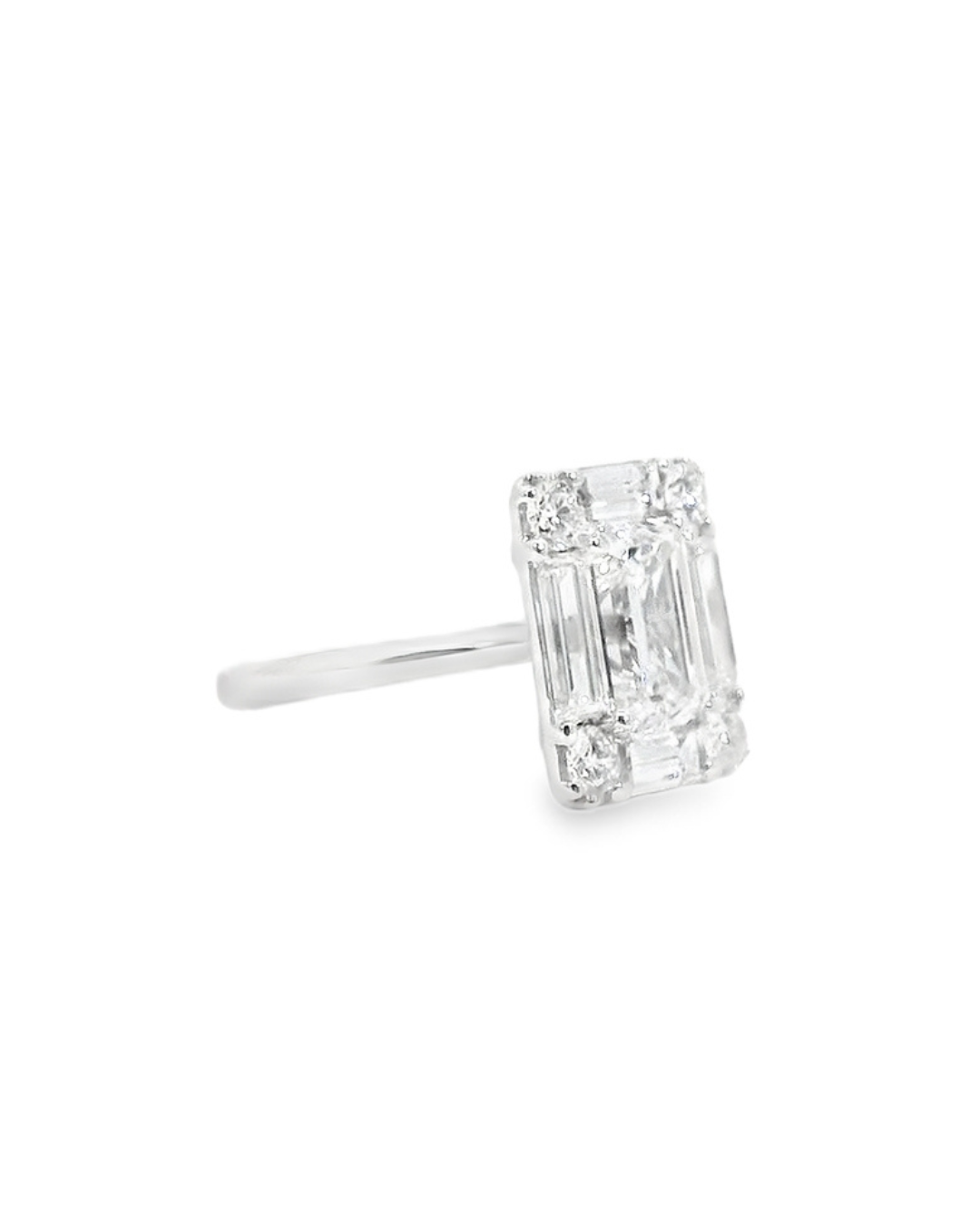 3.58ct Emerald Cut Lab-Grown Diamonds in the Sutton Design