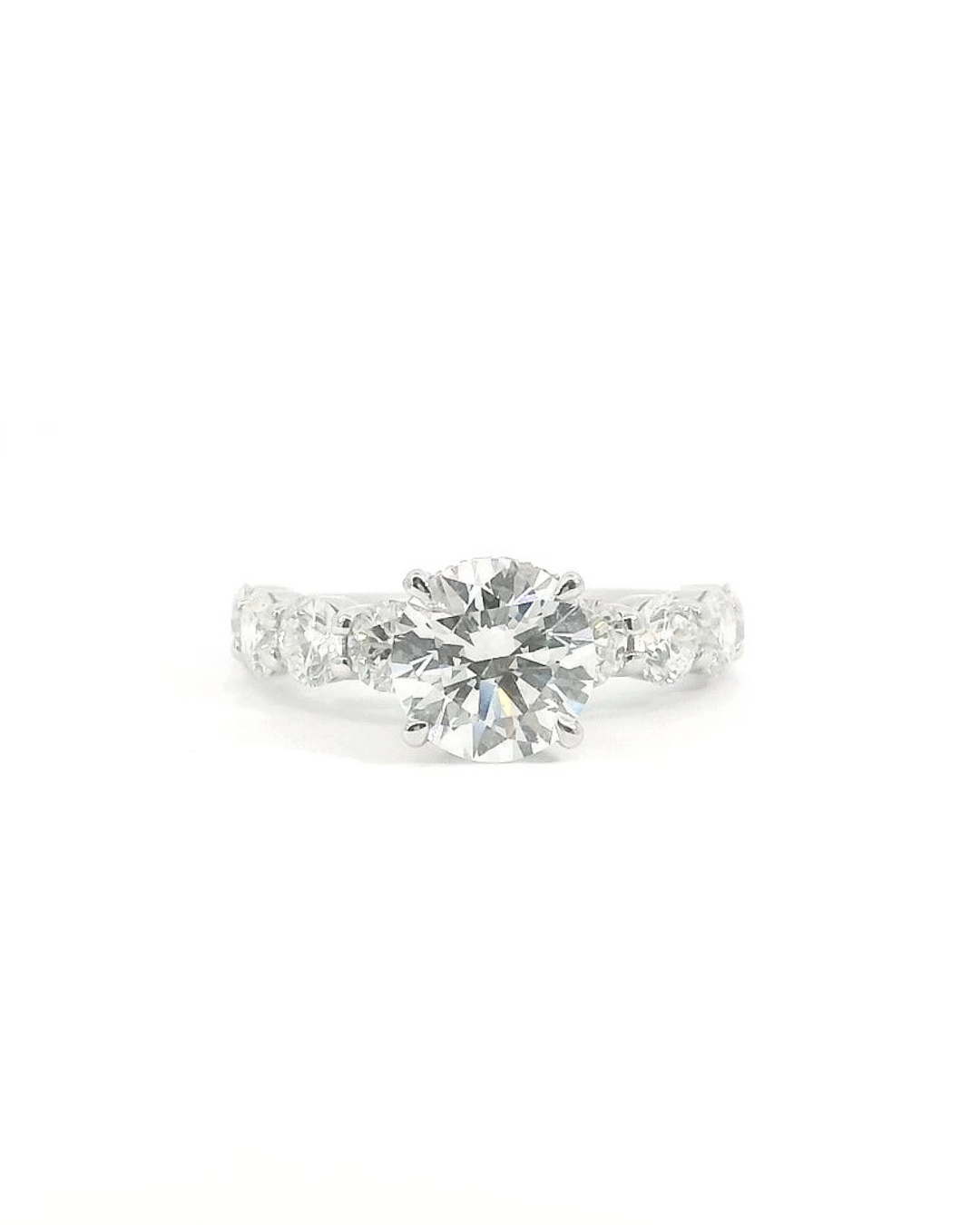 3.50ct Round Brilliant Natural Diamonds in the Margot Design