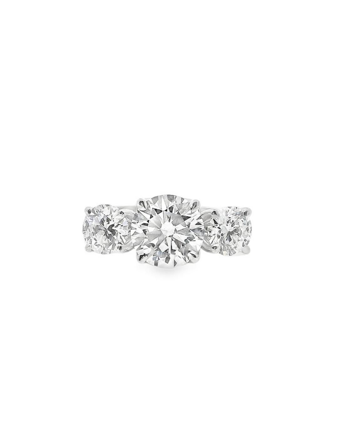 3.00ct Round Brilliant Cut Lab-Grown Diamonds in the Trilogy Design