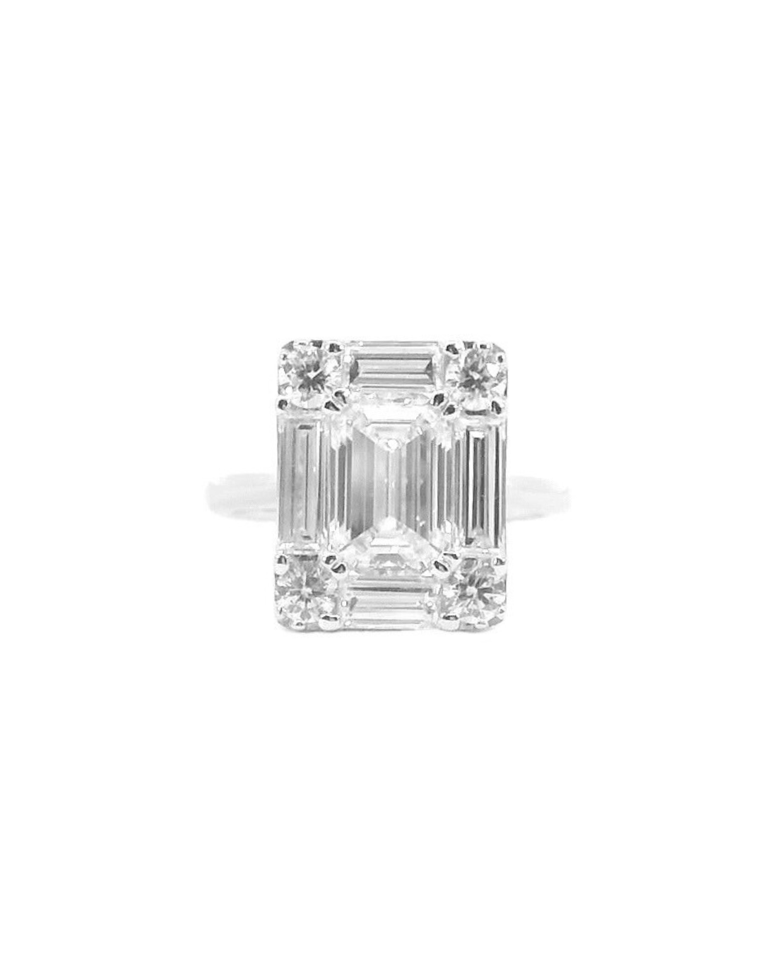 3.58ct Emerald Cut Lab-Grown Diamonds in the Sutton Design