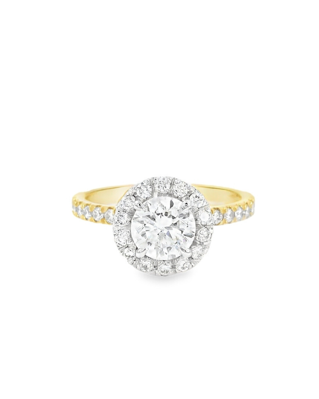 Round Brilliant Diamond in the Kensington Halo Design