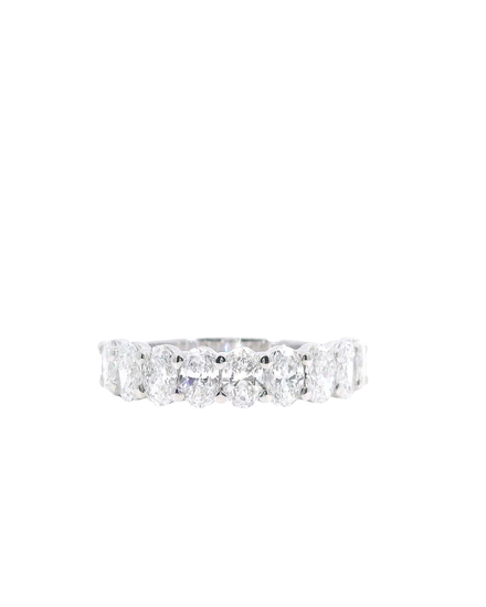 2.40Ct Oval Lab-Grown Diamond Double Shared Claw Eternity Ring