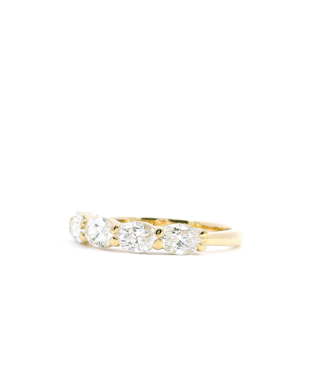 1.00Ct Oval Cut Lab-Grown Diamond Horizontal Set Eternity Ring