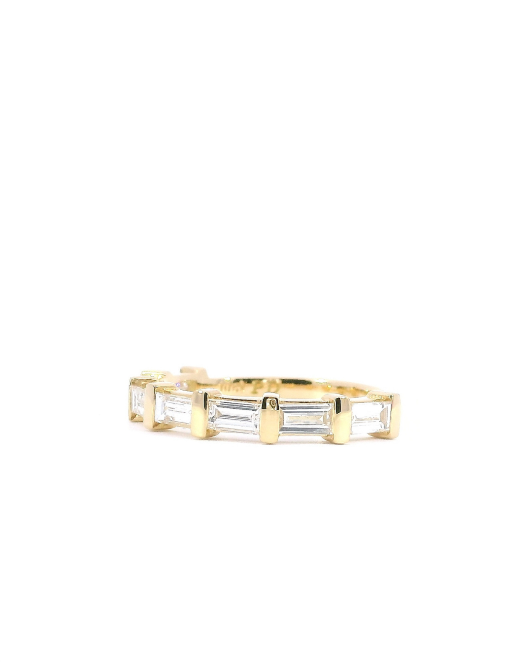 0.70Ct Baguette Cut Lab-Grown Diamond Bar Set Eternity Ring