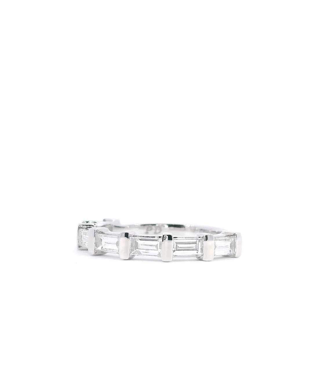 0.70Ct Baguette Cut Lab-Grown Diamond Bar Set Eternity Ring
