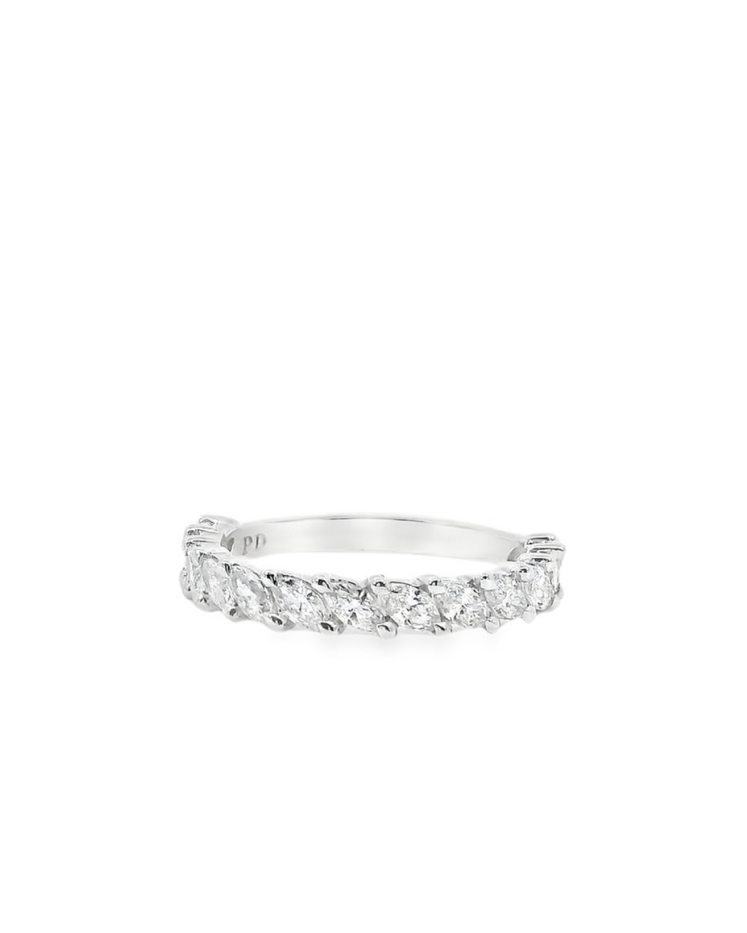 Marquise Cut Slanted Set Eternity Ring