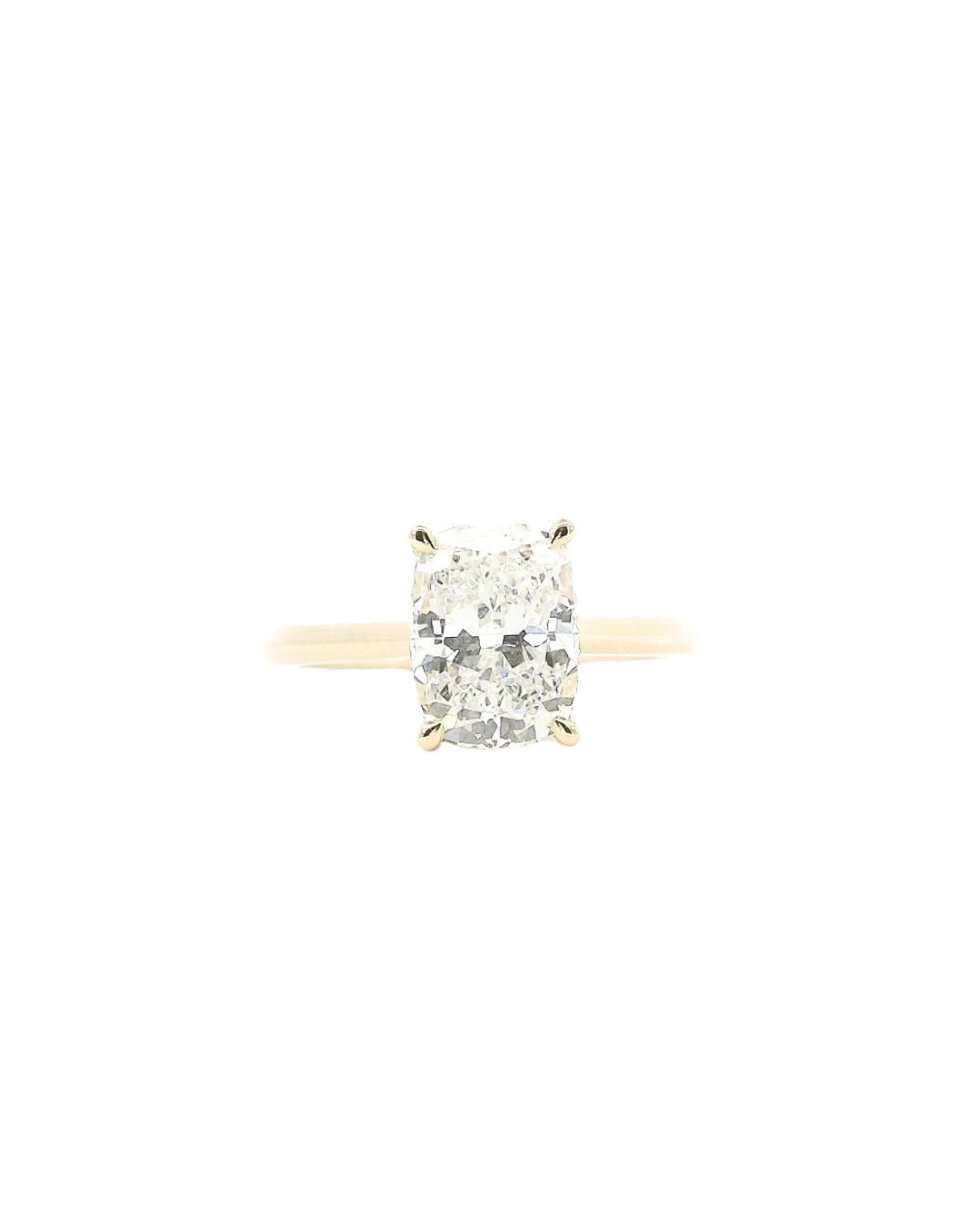 2.27ct Elongated Cushion Diamond in the Cathedral Solitaire