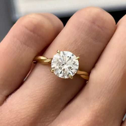 Round Brilliant Cut Diamond Anita Design Engagement Ring