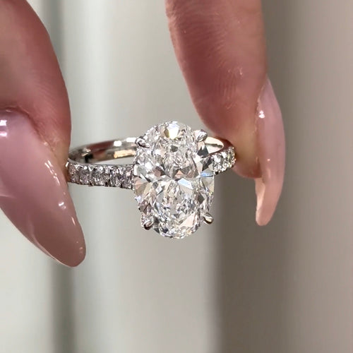Oval Cut Diamond Parker Grace Solitaire Engagement Ring