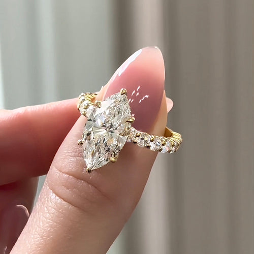 Marquise Cut Diamond Margot Design Engagement Ring