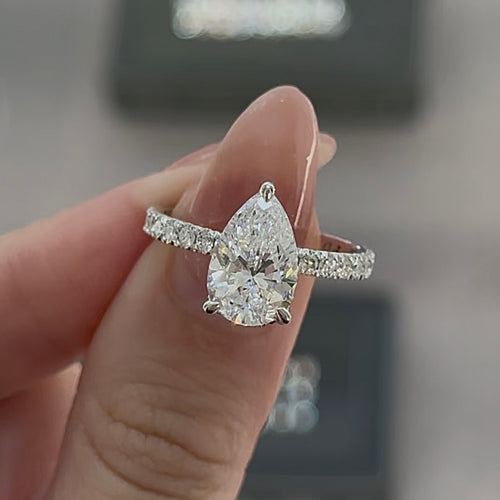 Pear Cut Diamond Grace Design Engagement Ring