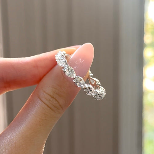 Pear Cut Diamond Horizontal Set Full Eternity Band