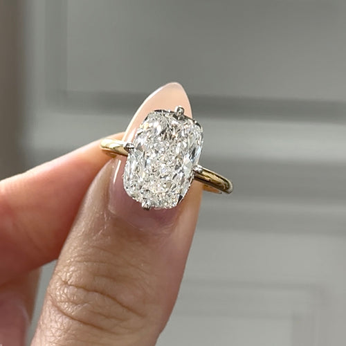 Cushion Cut Diamond NSEW Solitaire Engagement Ring