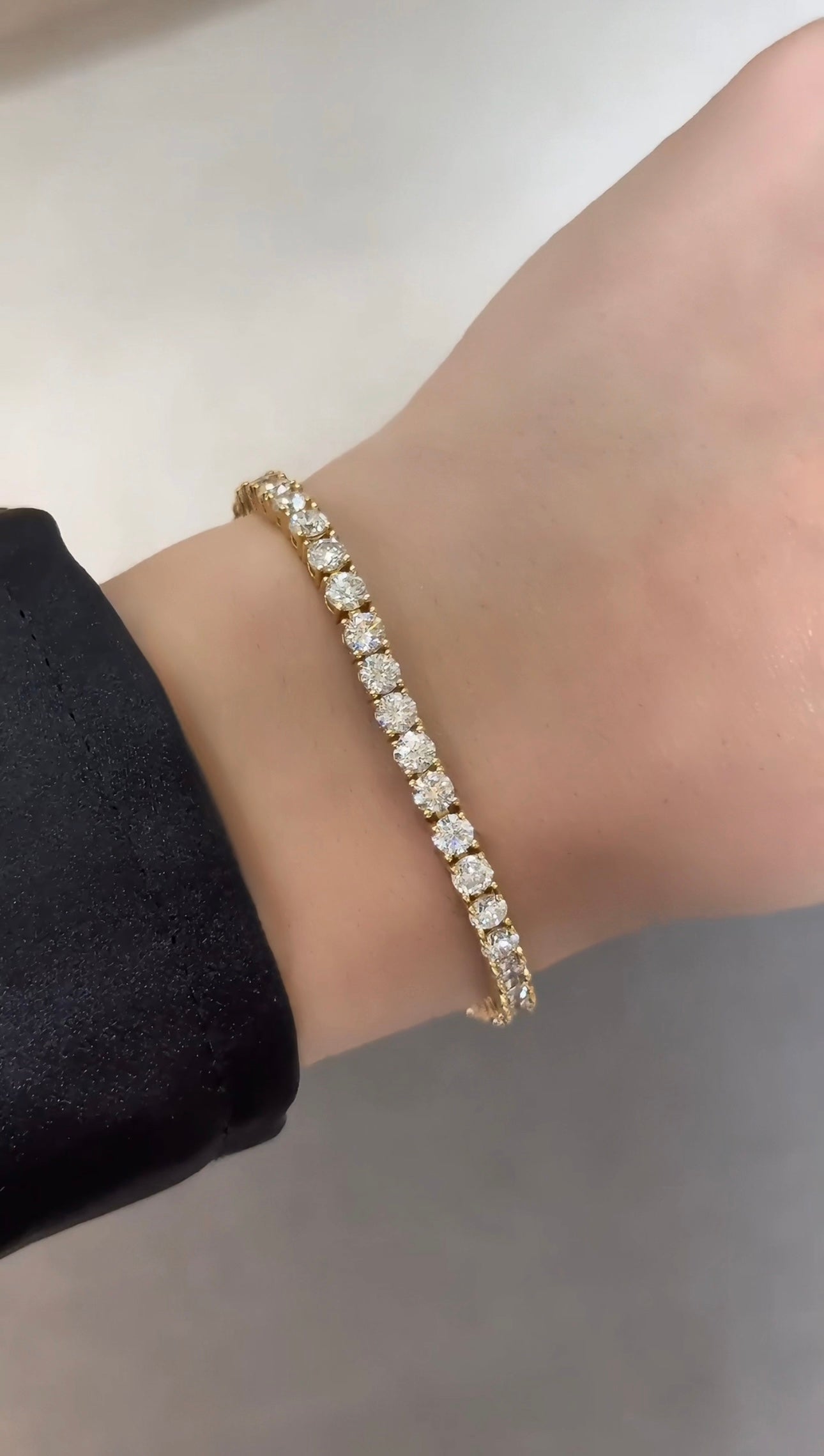 7.20Ct Round Brilliant Cut Classic Set Natural Diamond Tennis Bracelet
