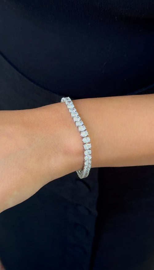 Oval Cut Diamond Tennis Bracelet