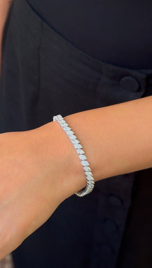 Marquise Cut Diamond Tennis Bracelet