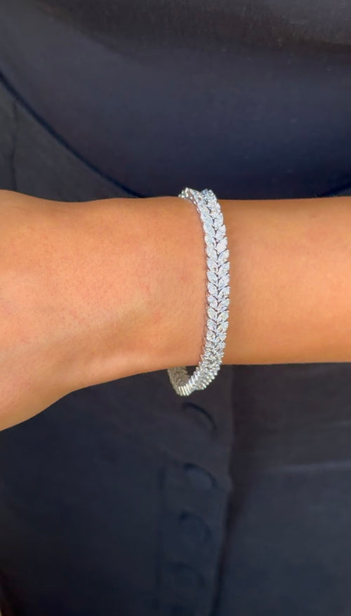 Marquise Cut Diamond Tennis Bracelet