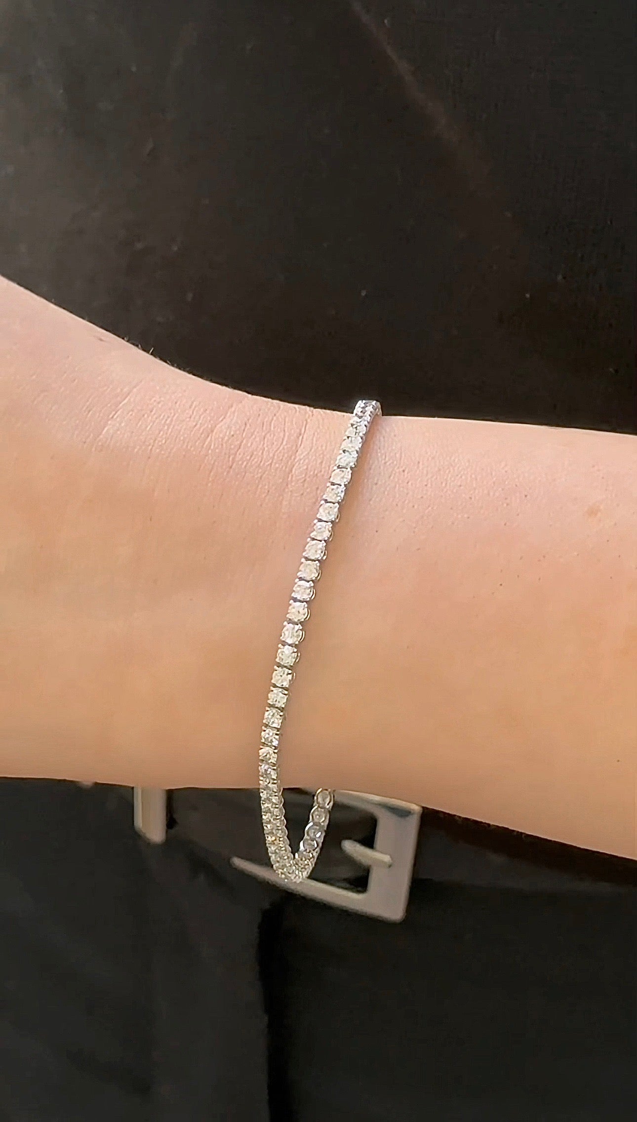 4.04Ct Round Brilliant Cut Classic Set Lab-Grown Diamond Tennis Bracelet