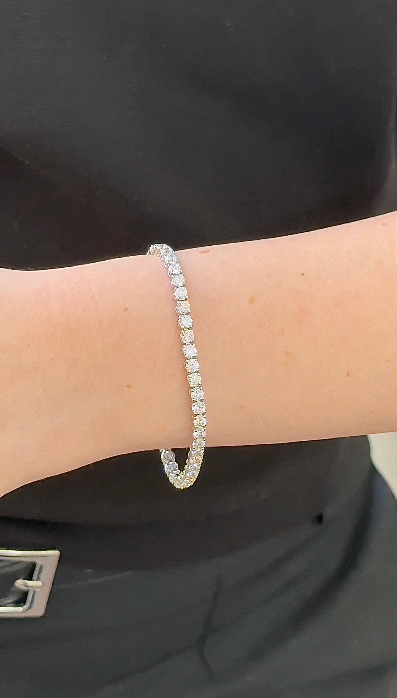 8.00Ct Round Brilliant Cut Classic Set Lab-Grown Diamond Tennis Bracelet