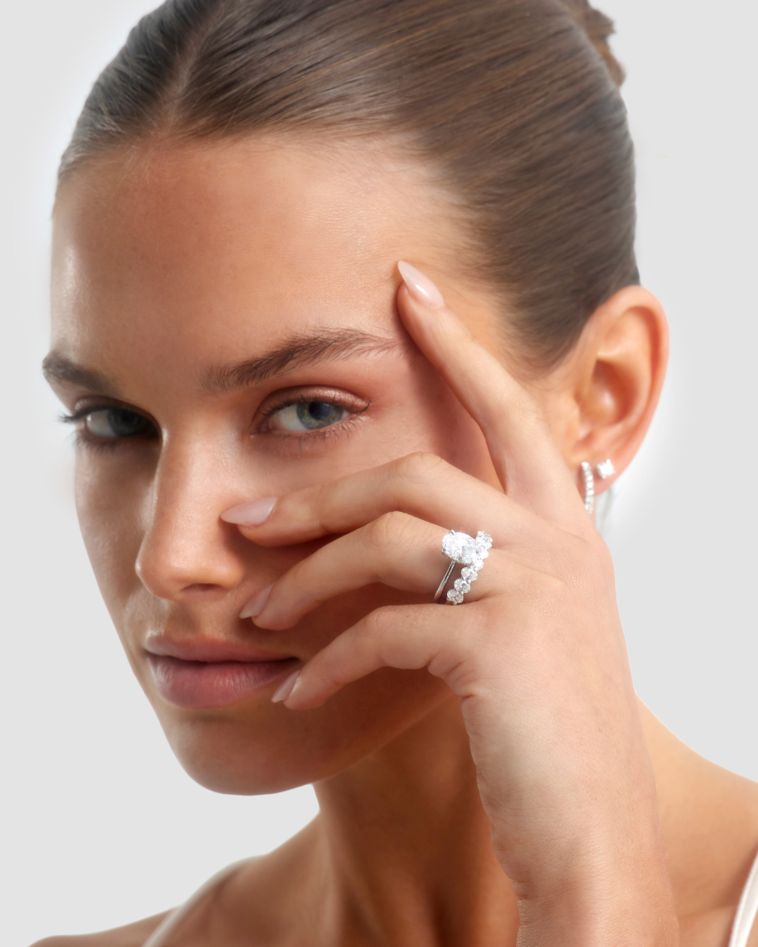 5.10ct Oval Cut Lab-Grown Diamond Double Gallery Eternity Ring