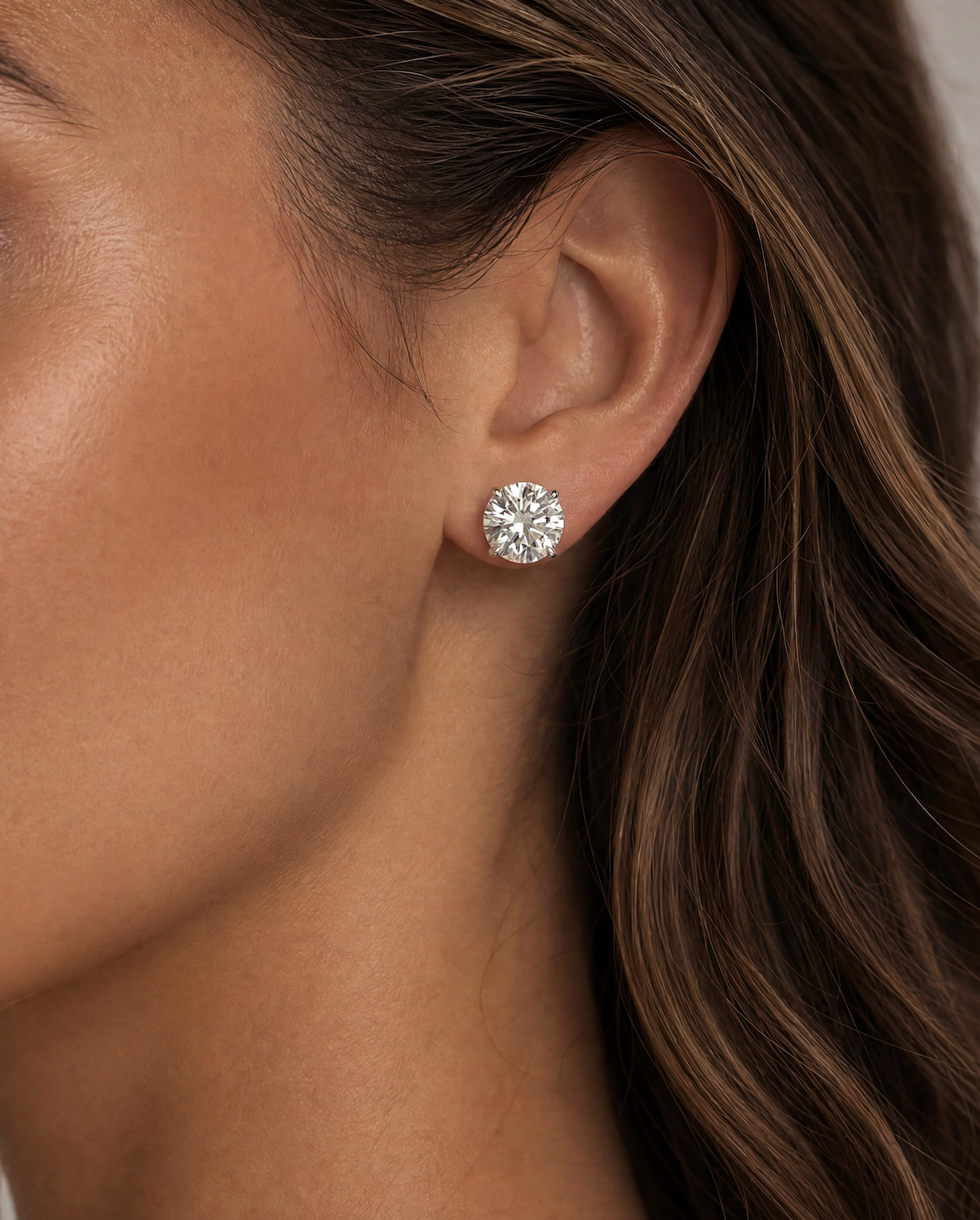 TW4.00ct Round Brilliant Cut Lab-Grown Diamond Studs