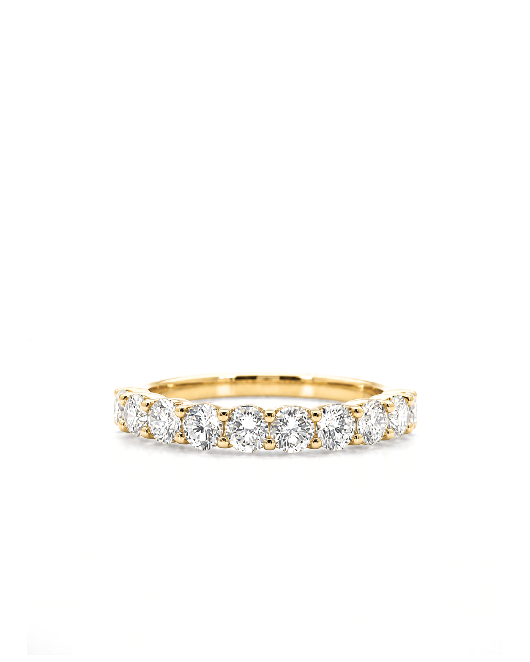 1.10Ct Round Brilliant Cut Lab-Grown Diamond U-Scallop Eternity Ring