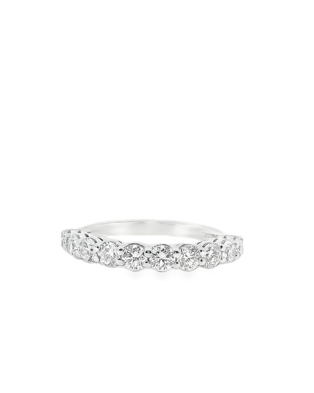 1.20Ct Round Brilliant Lab-Grown Diamond Double Shared Claw Eternity Ring